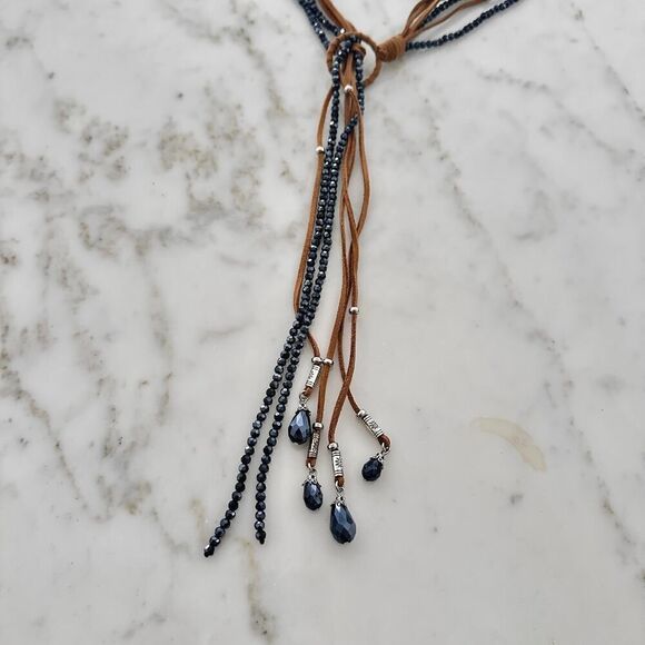 Chico’s Multi-Strand Beaded Lariat Necklace-Boho - Picture 3 of 7